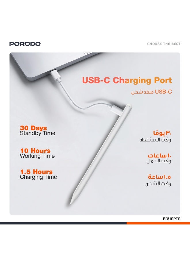 porodo Universal Smart Pencil with Touch Switch - Black - Image 5